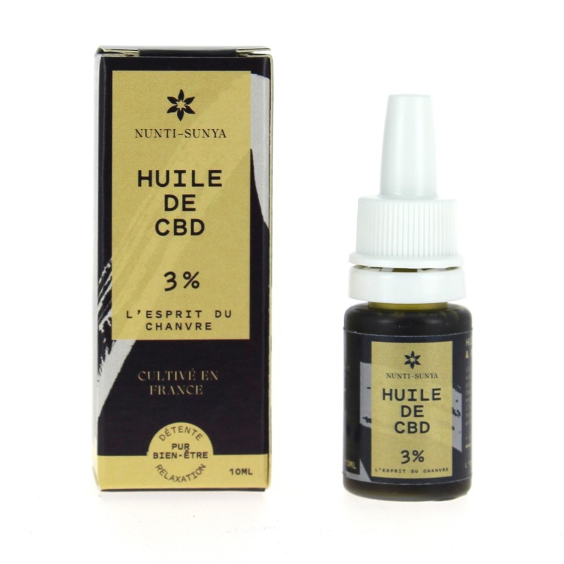 Huile de CBD - extrait 3% flacon 10ml - Nunti Sunya